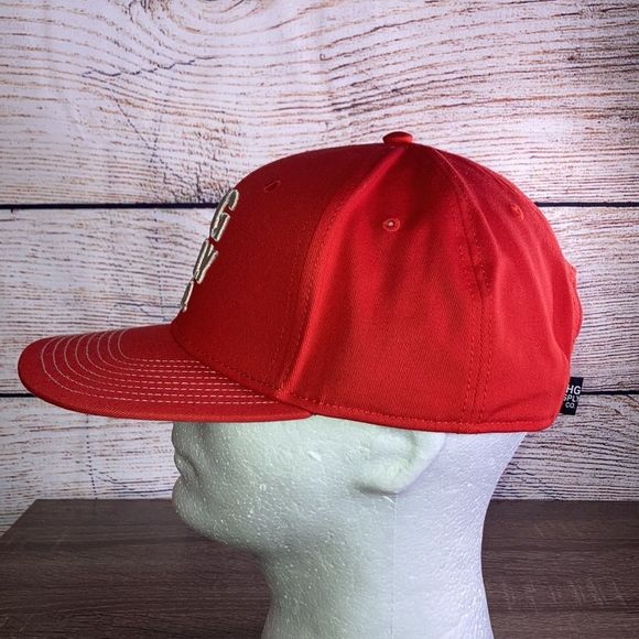 Mens Red Adjustable Already Design Co Hat w/ Fort Worth’s HG Supply Co Logo - Picture 7 of 11